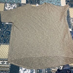 Light yellow mustard heathered color Short Sleeve Top